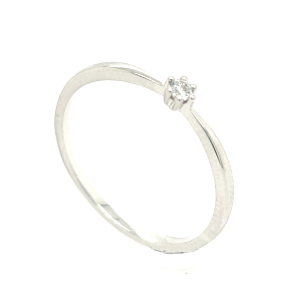 Antragsring in Weissgold mit Brillant