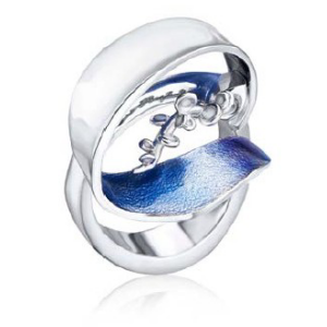 Daniel Vior Ring Ligula blue en