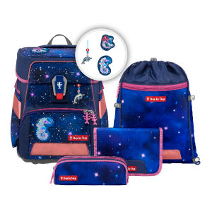 Schulranzen-Set Step by Step SBS SPACE REFLECT Schulranzen-Set Star Seahorse Zoe