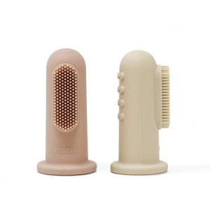Mushie Silikon Fingerzahnbürste 2er Pack