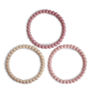 Mushie Beißringe 3-pack rosa