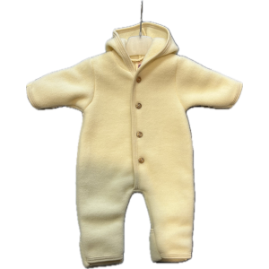 Engel Natur Baby Overall mit Kapuze Schurwolle natur