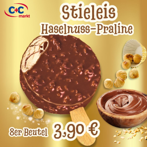 Stieleis Haselnuss-Praline