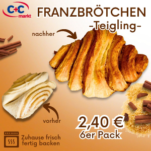 Franzbrötchen, -Teigling-