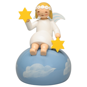 Engel mit Margeritenkranz auf Wolken - Wendt & Kühn