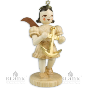 Kurzrockengel Natur mit Anker - Jahresedition 2025 - Blank Kunsthandwerk