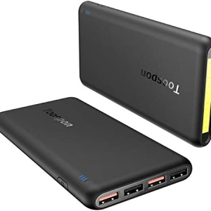 TOOSPON Power Bank Thin Portable Charger, Compact External Battery Pack