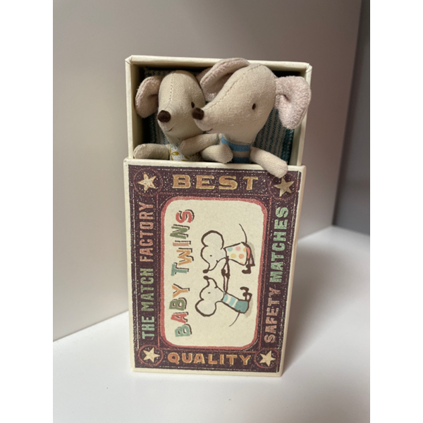 Maileg Spielfigur BABY MICE TWINS (8cm) in Box