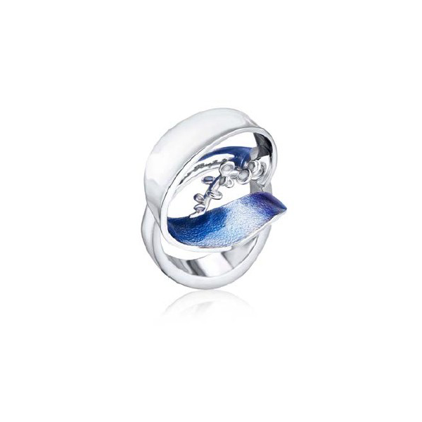 Daniel Vior Ring Ligula blue en