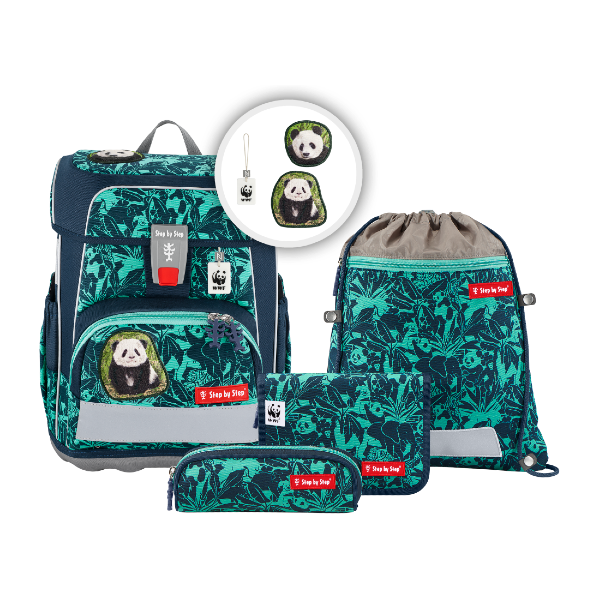 Schulranzen-Set Step by Step SBS CLOUD WWF Schulranzen-Set Little Panda