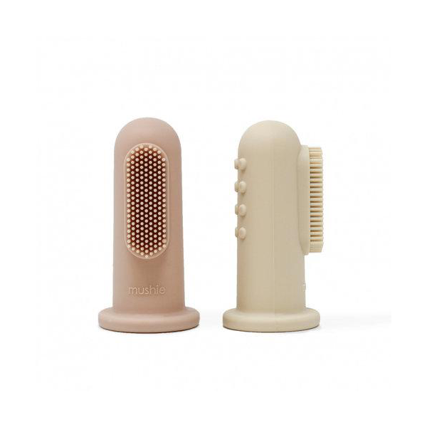 Mushie Silikon Fingerzahnbürste 2er Pack