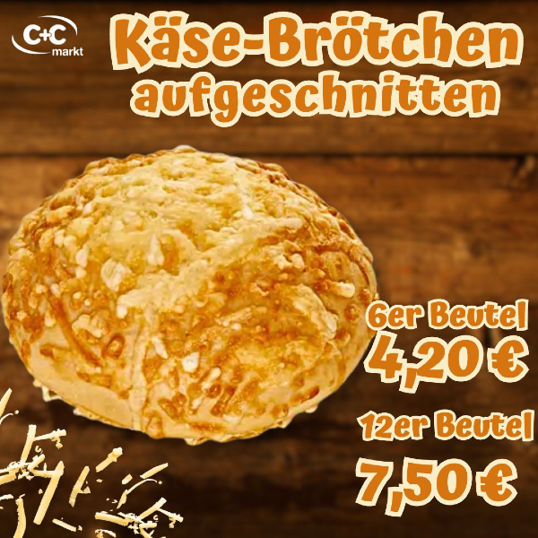Käse-Brötchen, aufgeschnitten