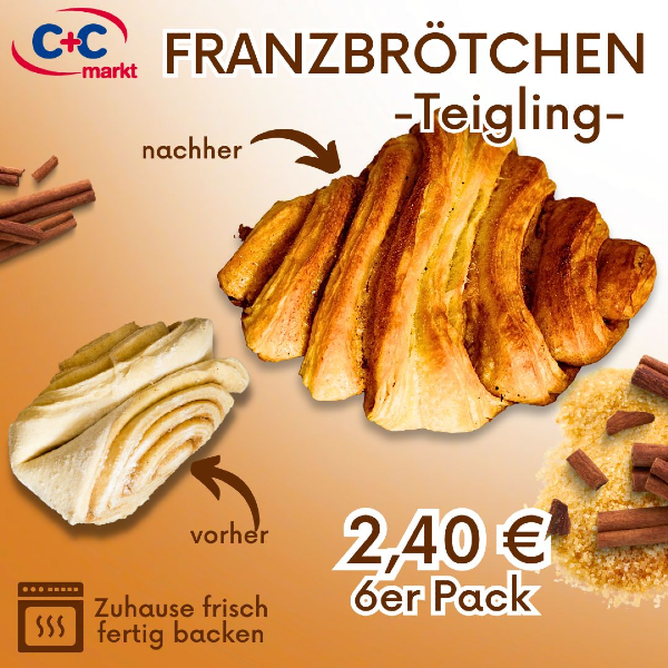 Franzbrötchen, -Teigling-