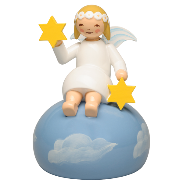 Engel mit Margeritenkranz auf Wolken - Wendt & Kühn