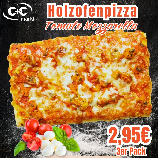Holzofenpizza Tomate Mozzarella