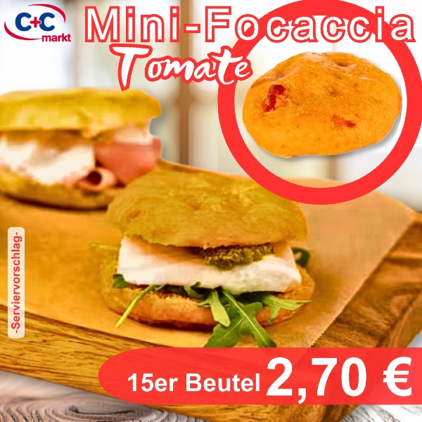 Mini-Focaccia Tomate